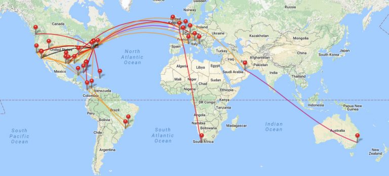 Casey Neistat travel map