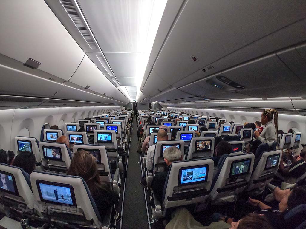 British Airways a350-1000 economy class cabin