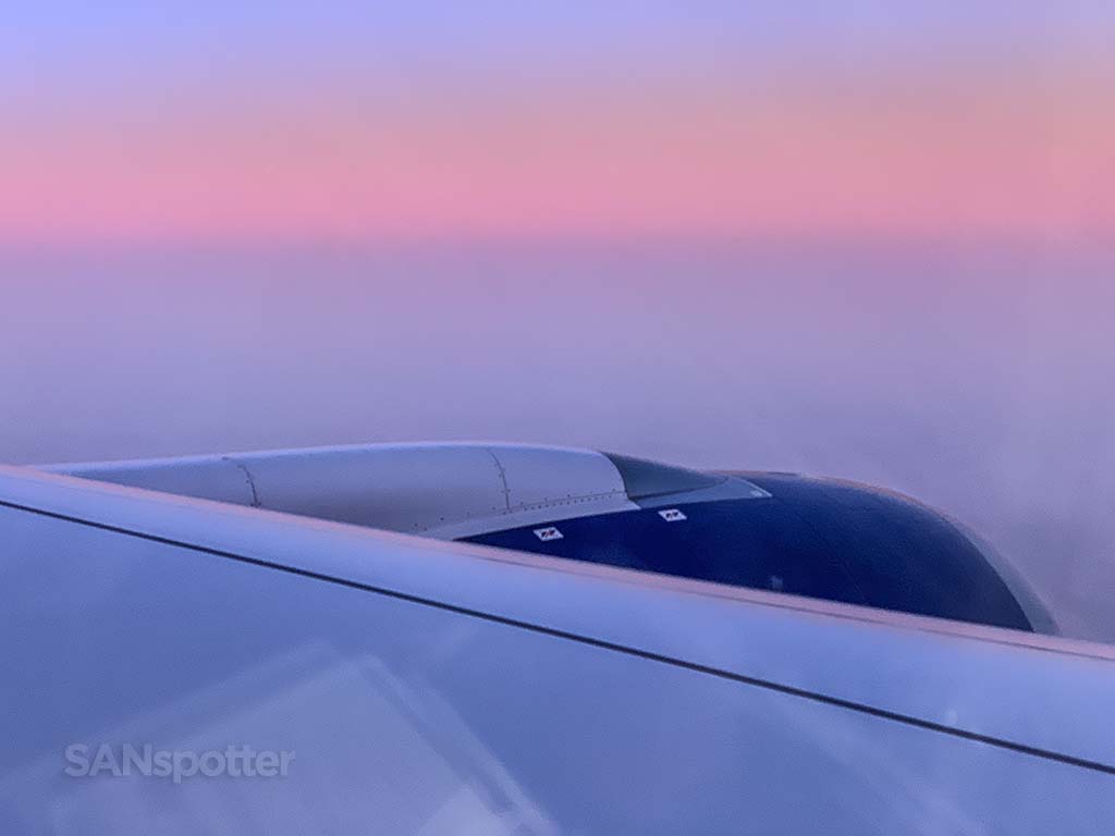 A350 wing sunset 