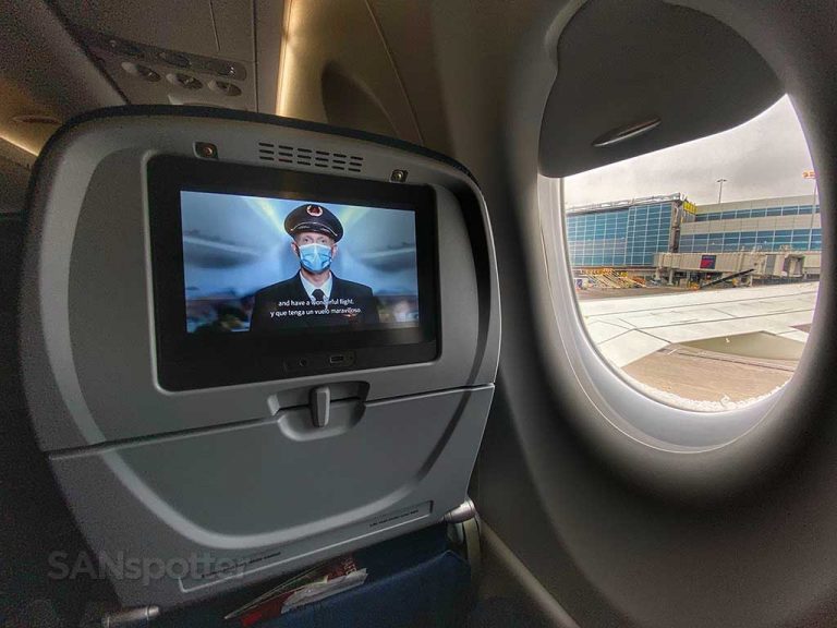 Delta A220-300 window and video screen