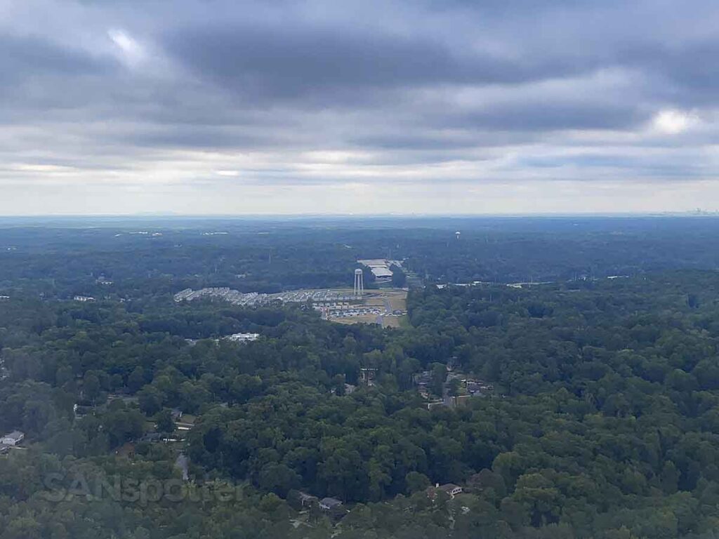 View of Atlanta on approach to runway 09R at ATL