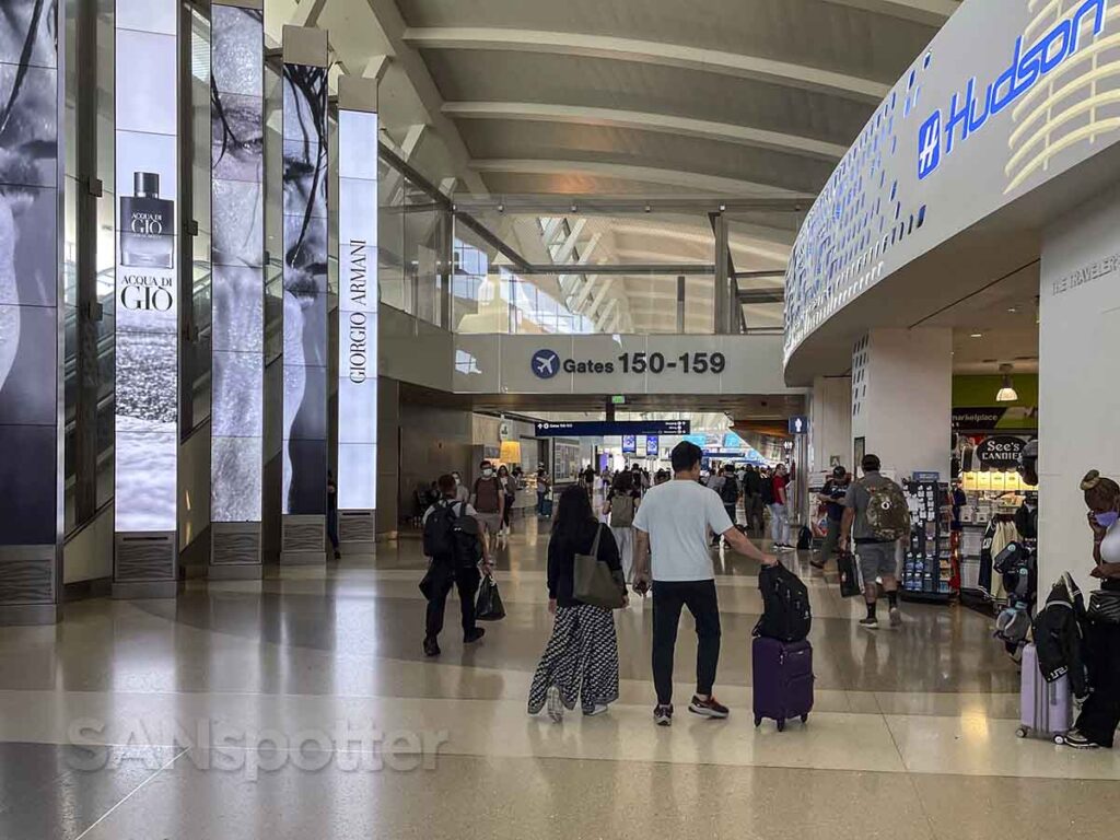 Walking to gate 159 at the Tom Bradley international terminal LAX