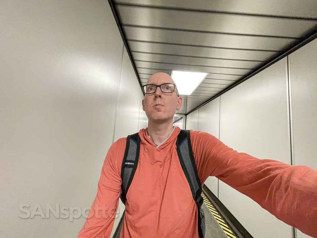 SANspotter walking down Gate 156 jetway at tom Bradley international terminal LAX