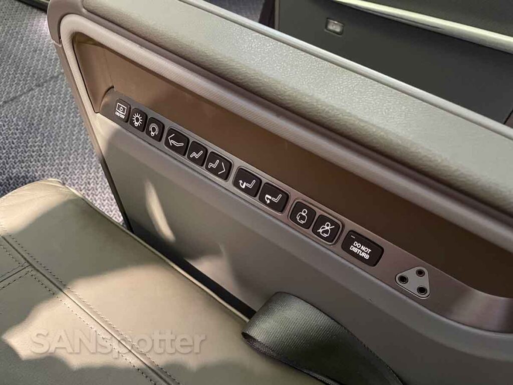 Seat control panel buttons