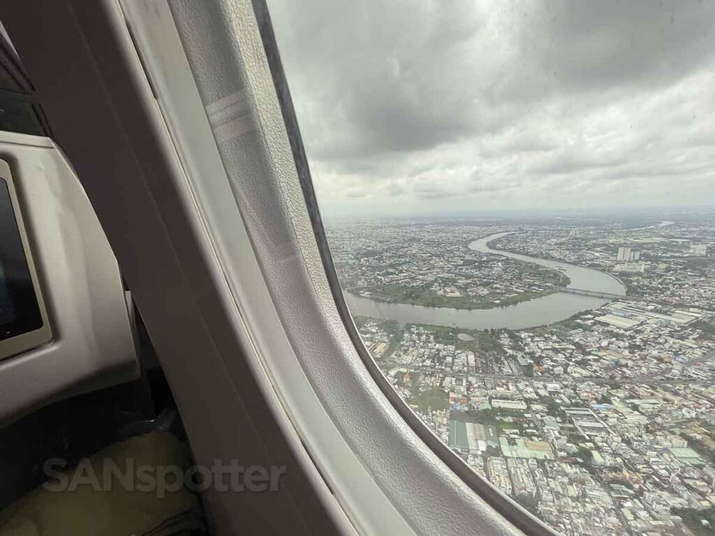 View of Saigon on approach into Ho Chi Minh City airport