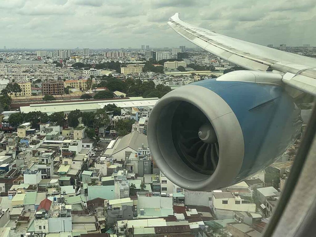 Short final for Ho Chi Minh City airport