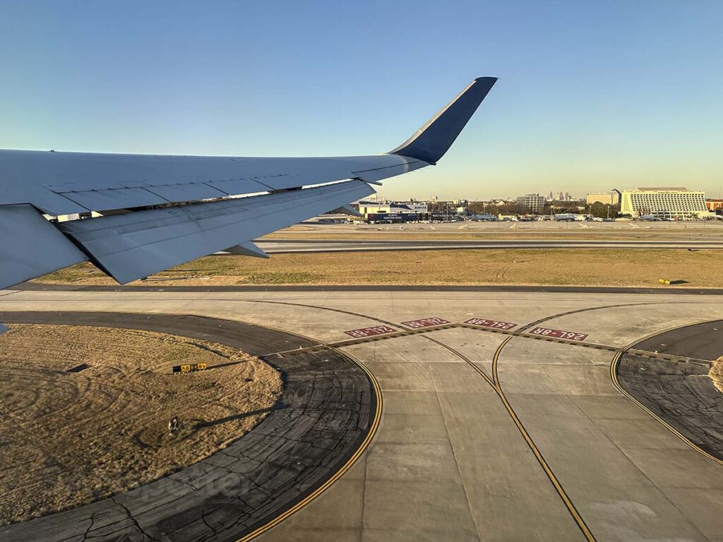 Delta 767-300 lifting off from runway 26L ATL