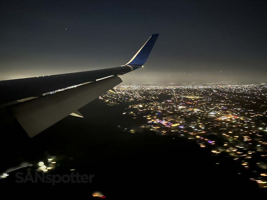 Approaching San Diego in a Delta 767-300 at night