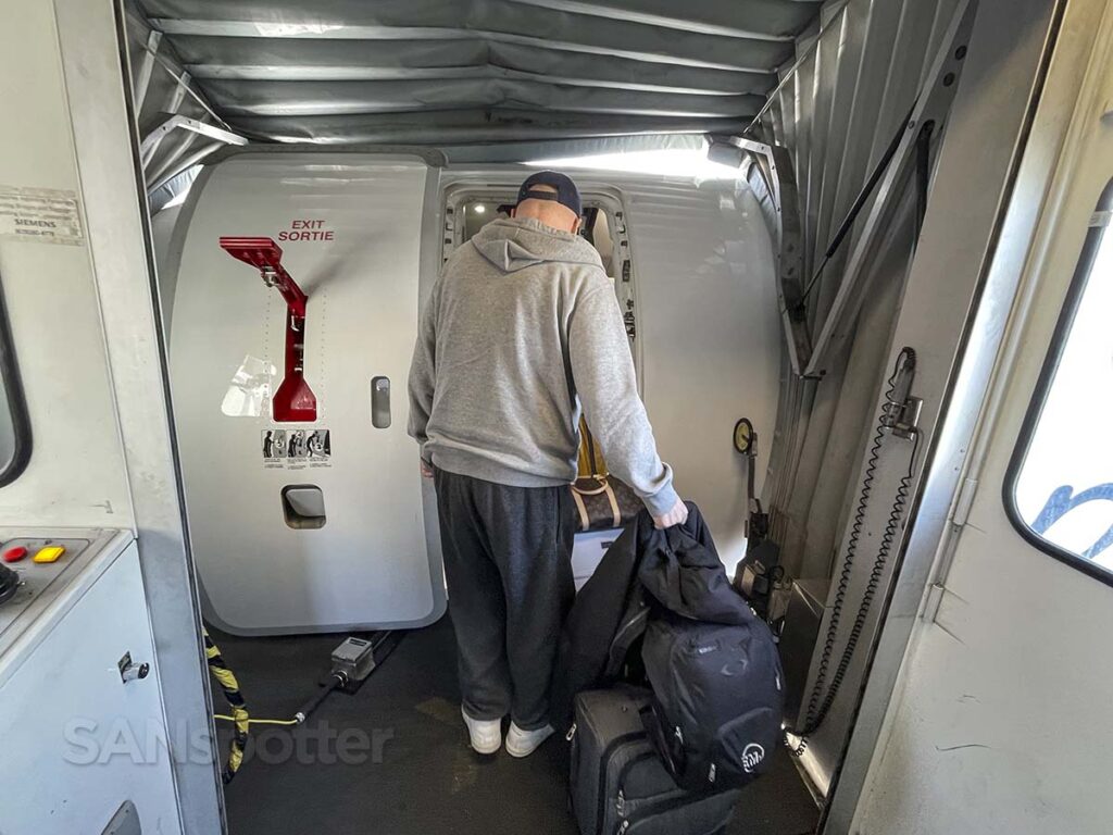 Porter Airlines E195 E2 forward boarding door