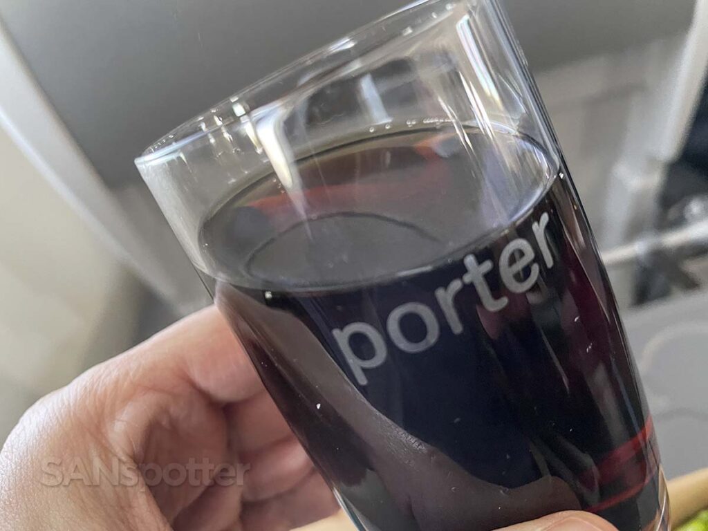 Porter Airlines PorterReserve drink glass