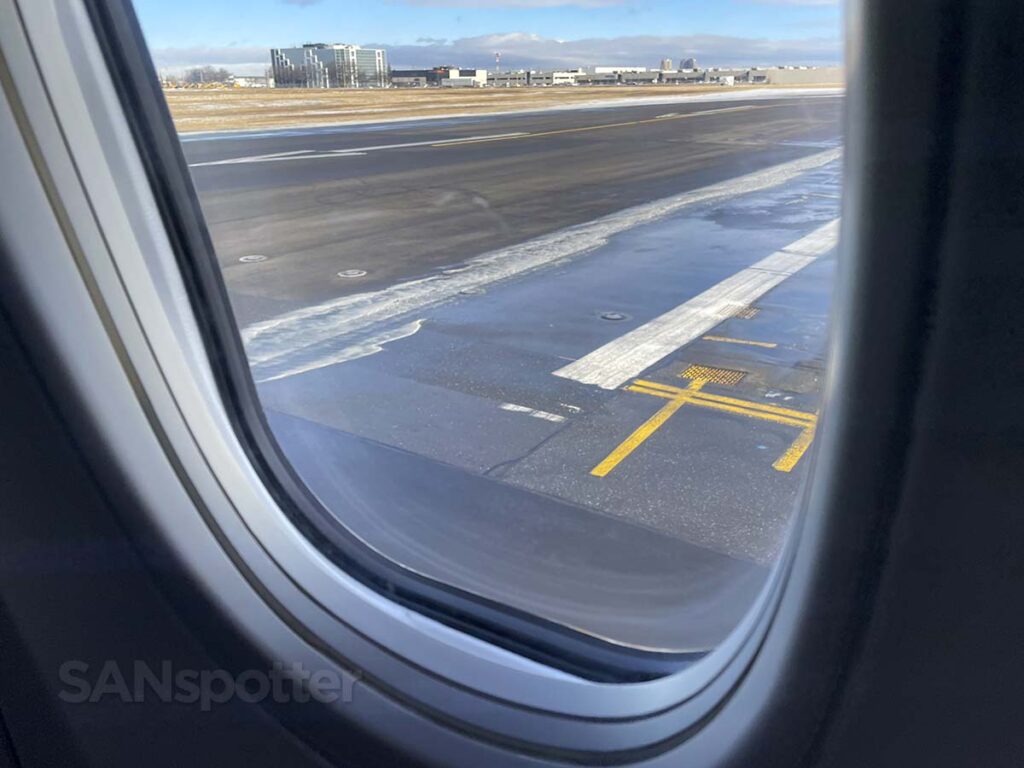 Flair Airlines 737 MAX 8 turning onto runway YYZ