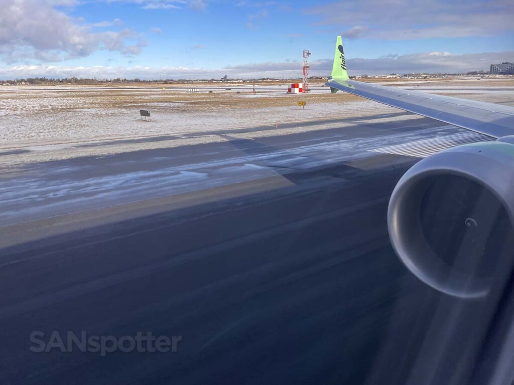 Flair Airlines 737 MAX 8 Rolling down runway for takeoff YYZ