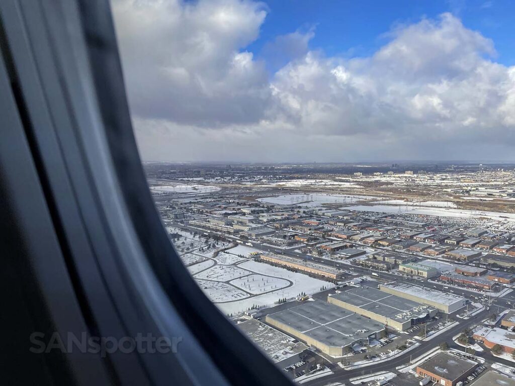 The view after taking off runway 23 at YYZ